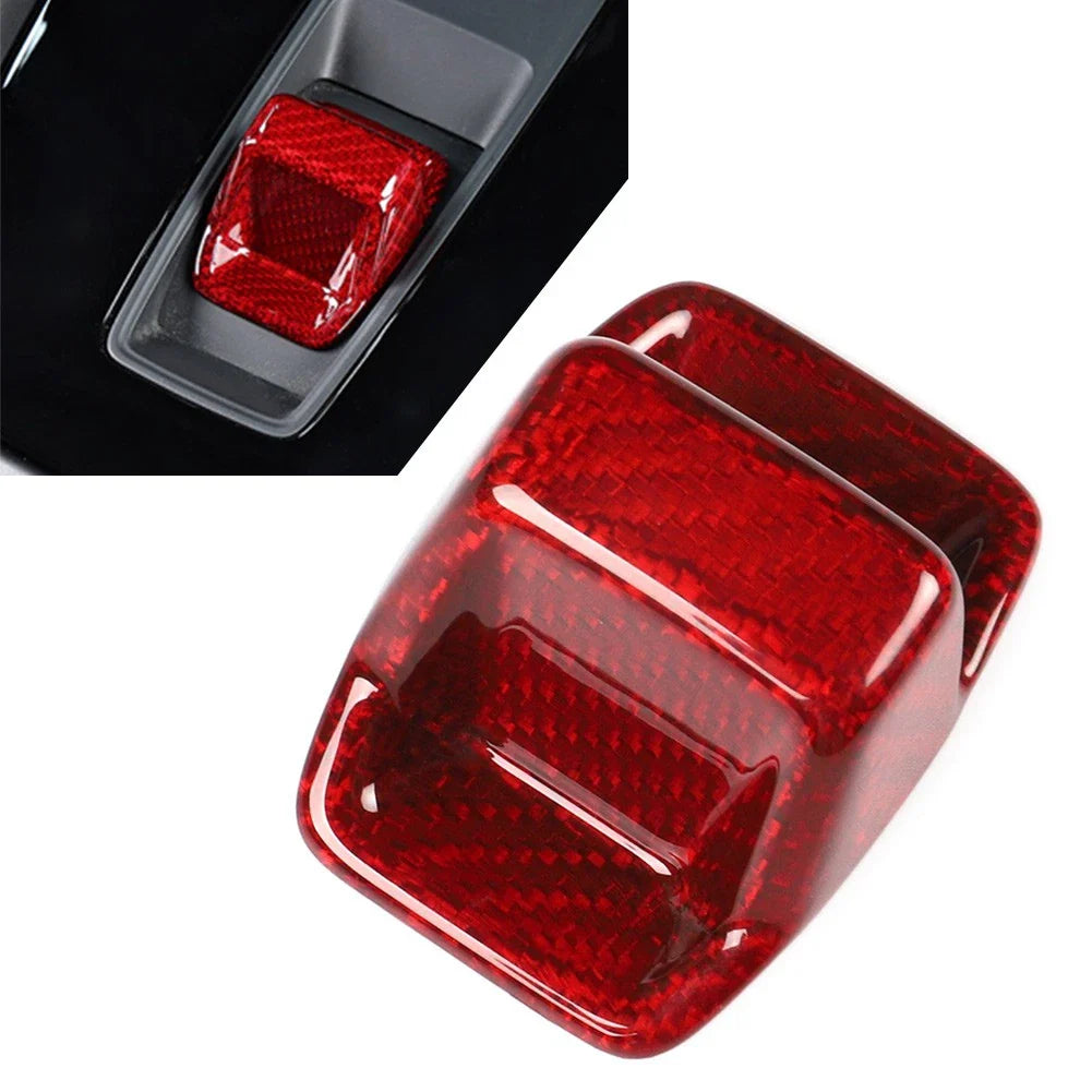 Carbon Fiber Gear Lever Shift Knob Cover for Audi A3 S3 RS3 (2020-2023)