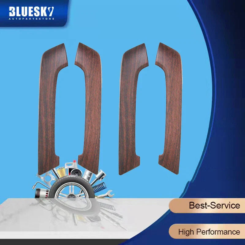 4 x Wood Grain Front Door Armrest Covers for Land Cruiser Prado (2010-2018)