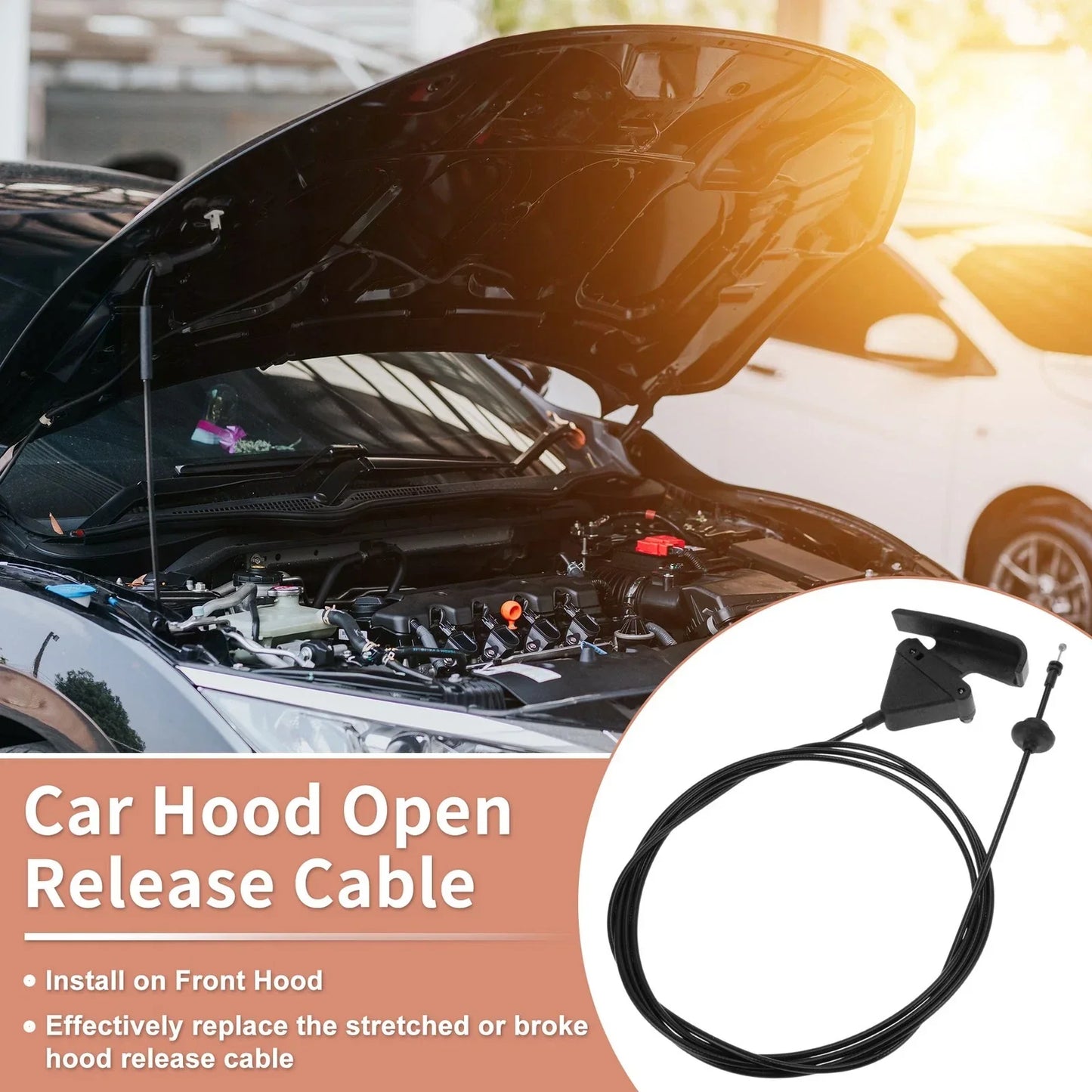 Front Hood Latch Release Cable for Dodge Dakota Durango (1997-2004)