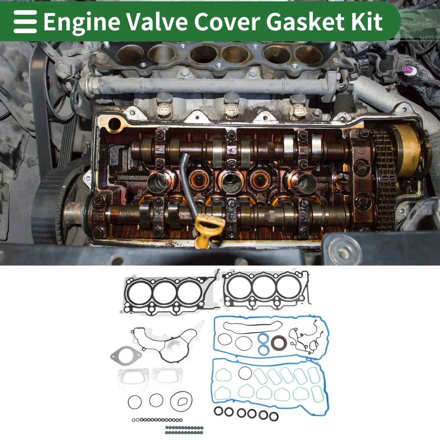 Engine Valve Cover Gasket Kit for Dodge Avenger 3.6L (2011-2014) 1 Set