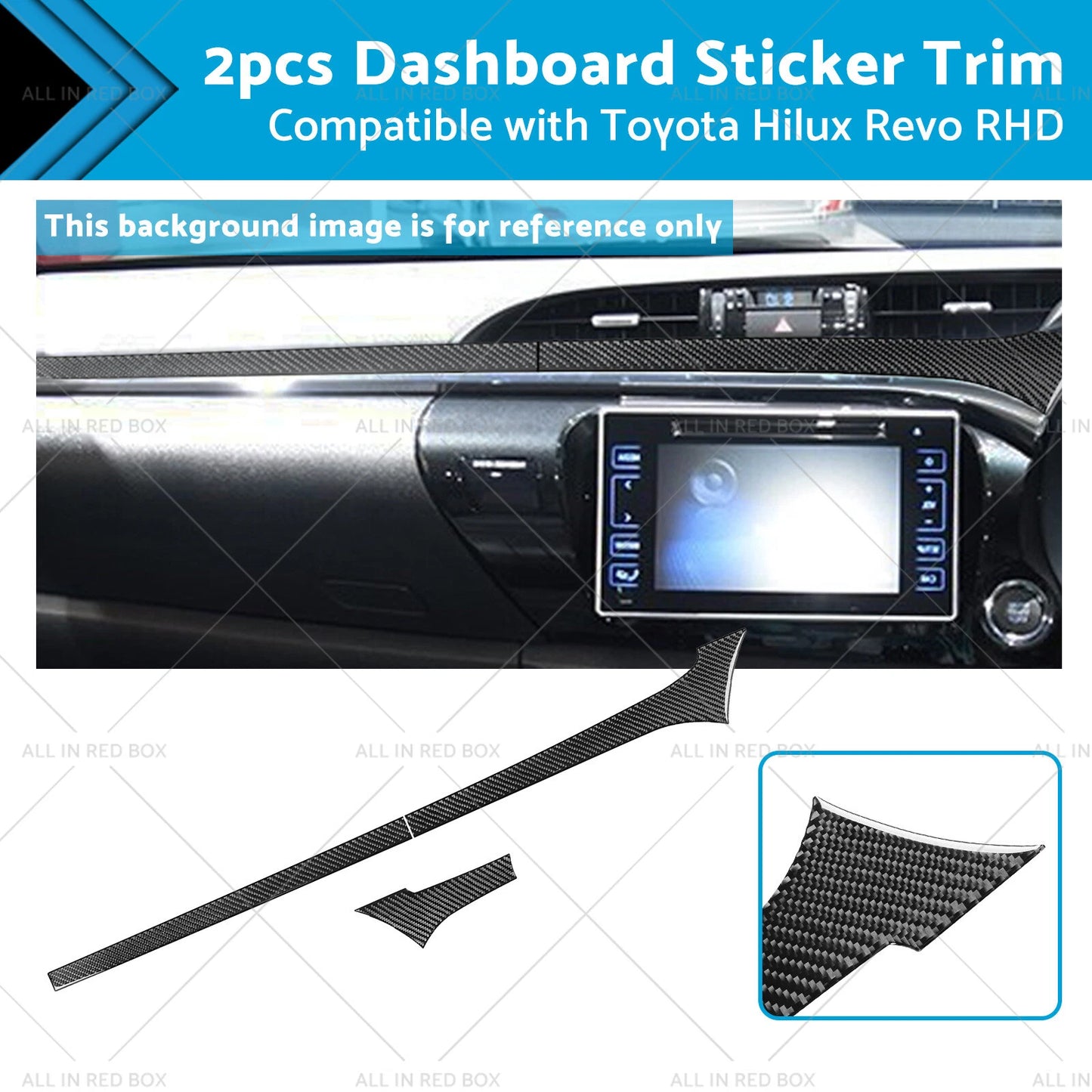 Carbon Fiber Dashboard Trim for Toyota Hilux Revo (2015-2023)