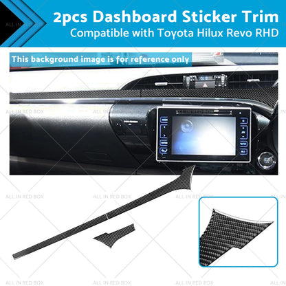 Carbon Fiber Dashboard Trim for Toyota Hilux Revo (2015-2023)
