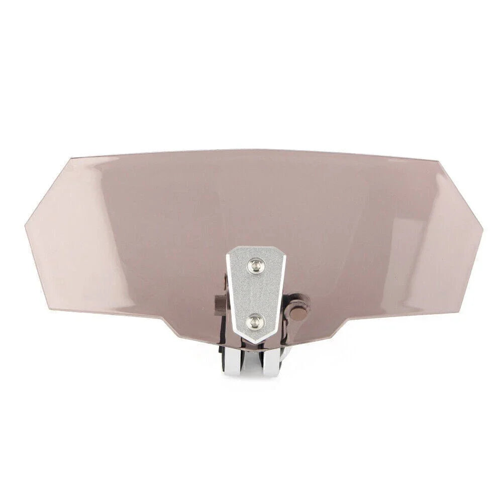 Adjustable Clip-On Windshield Windscreen for Universal Motor Tan