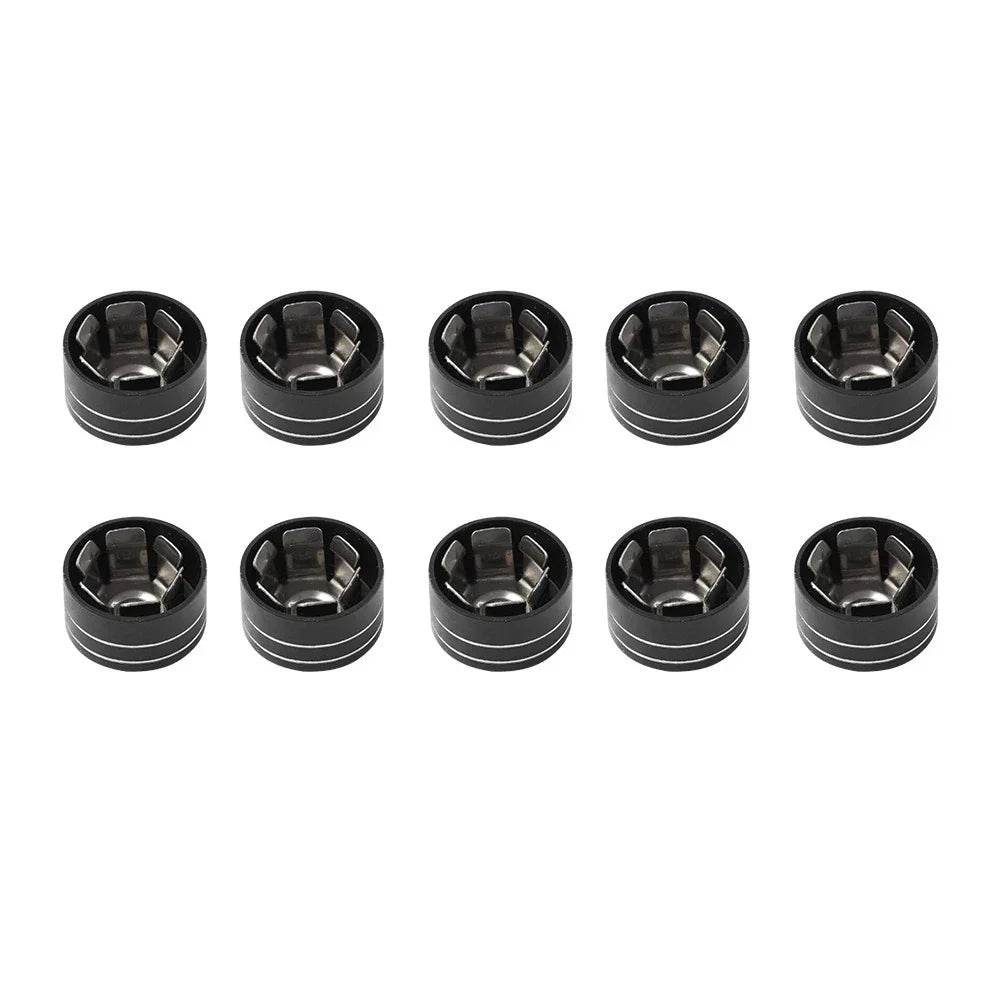 10 x CNC 11mm-14.6mm Engine Bolt Topper Caps for Harley Dyna Softail (2006-2023)