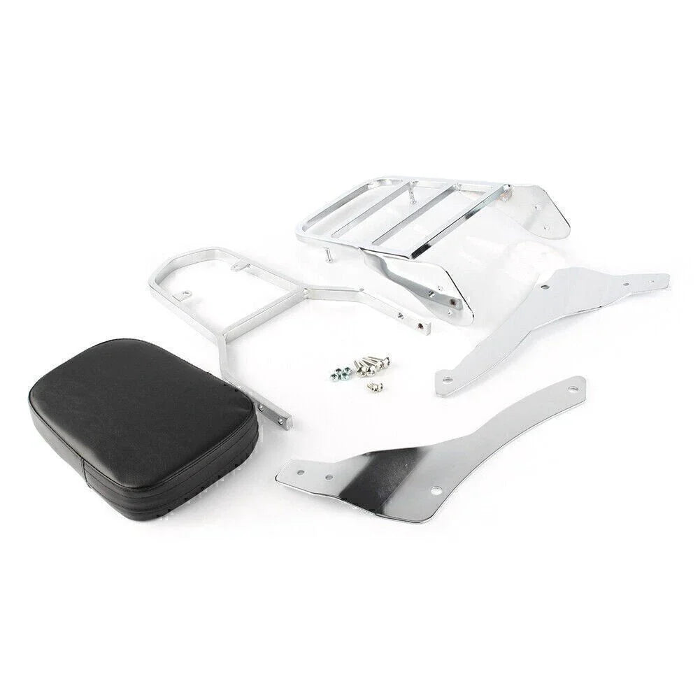 Passenger Backrest Sissy Bar w/ Luggage Rack for Yamaha Vstar 400 (98-22)