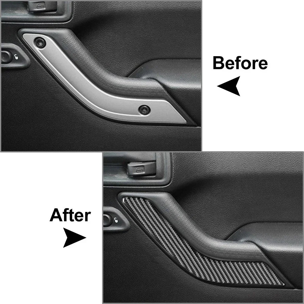 4 x Interior Door Handle Cover Trim for Jeep Wrangler JK (2011-2017)