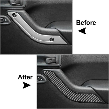 4 x Interior Door Handle Cover Trim for Jeep Wrangler JK (2011-2017)
