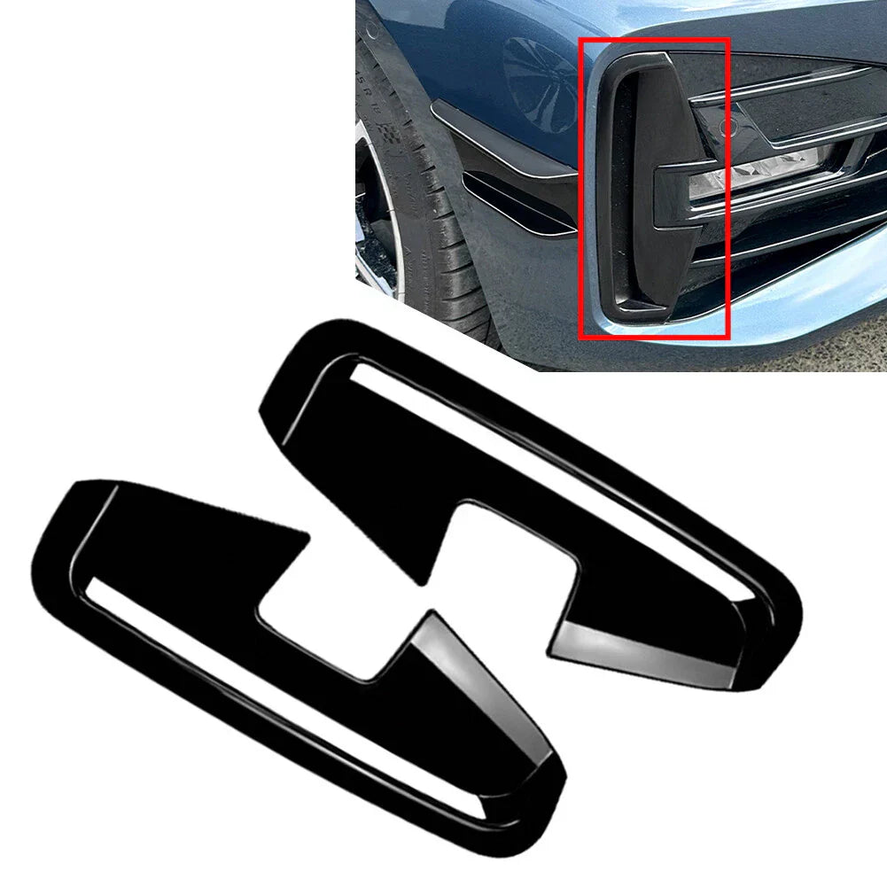 Black Front Bumper Air Vent Spoiler for BMW 4 Series G22 G23 M Sport (2020-2024)