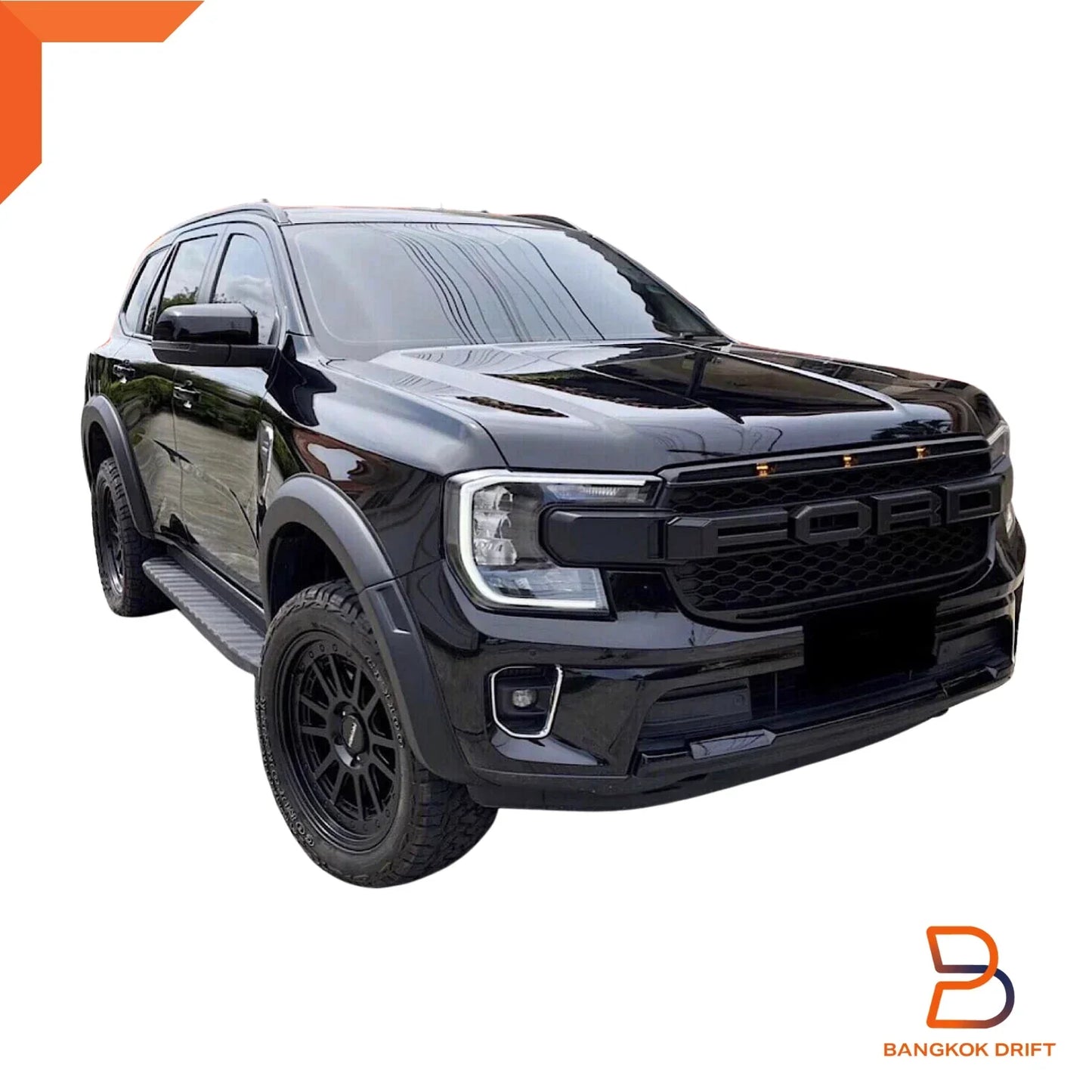 Matte Black Fender Flares for Ford Everest UB U704 (2022-2024)
