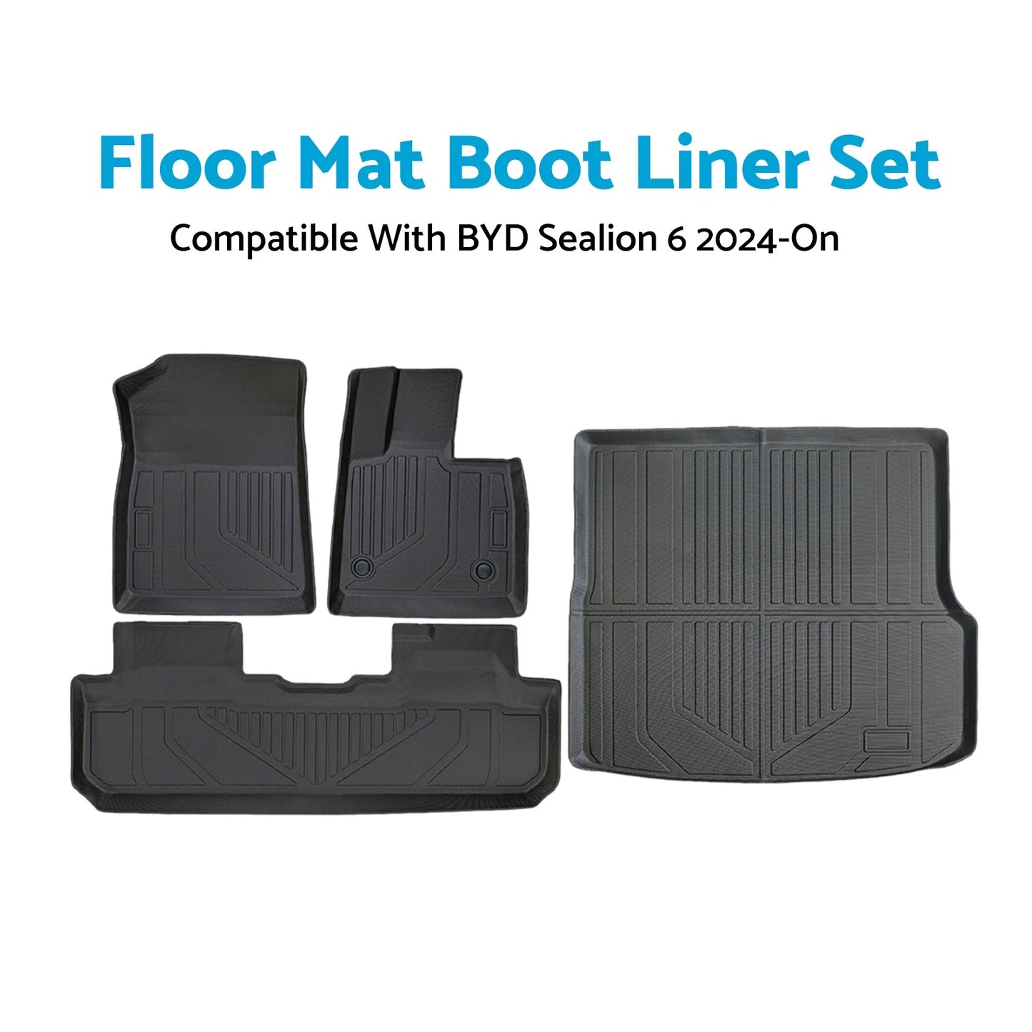 Waterproof Anti-Slip Floor Mat Boot Liner for BYD Sealion (2024-On)