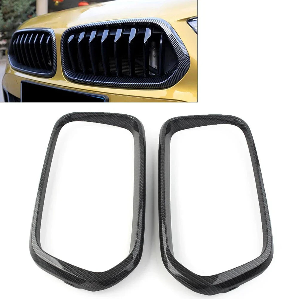Carbon Fiber Front Bumper Grille Cover for BMW X2 F39 (2018-2021)