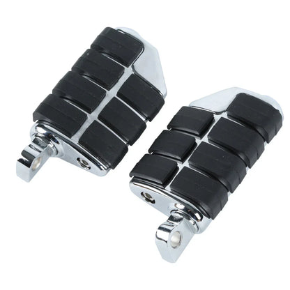 Chrome Wing Male Mount Footpegs for Harley Davidson Sportster Softail Dyna (2004-2023)