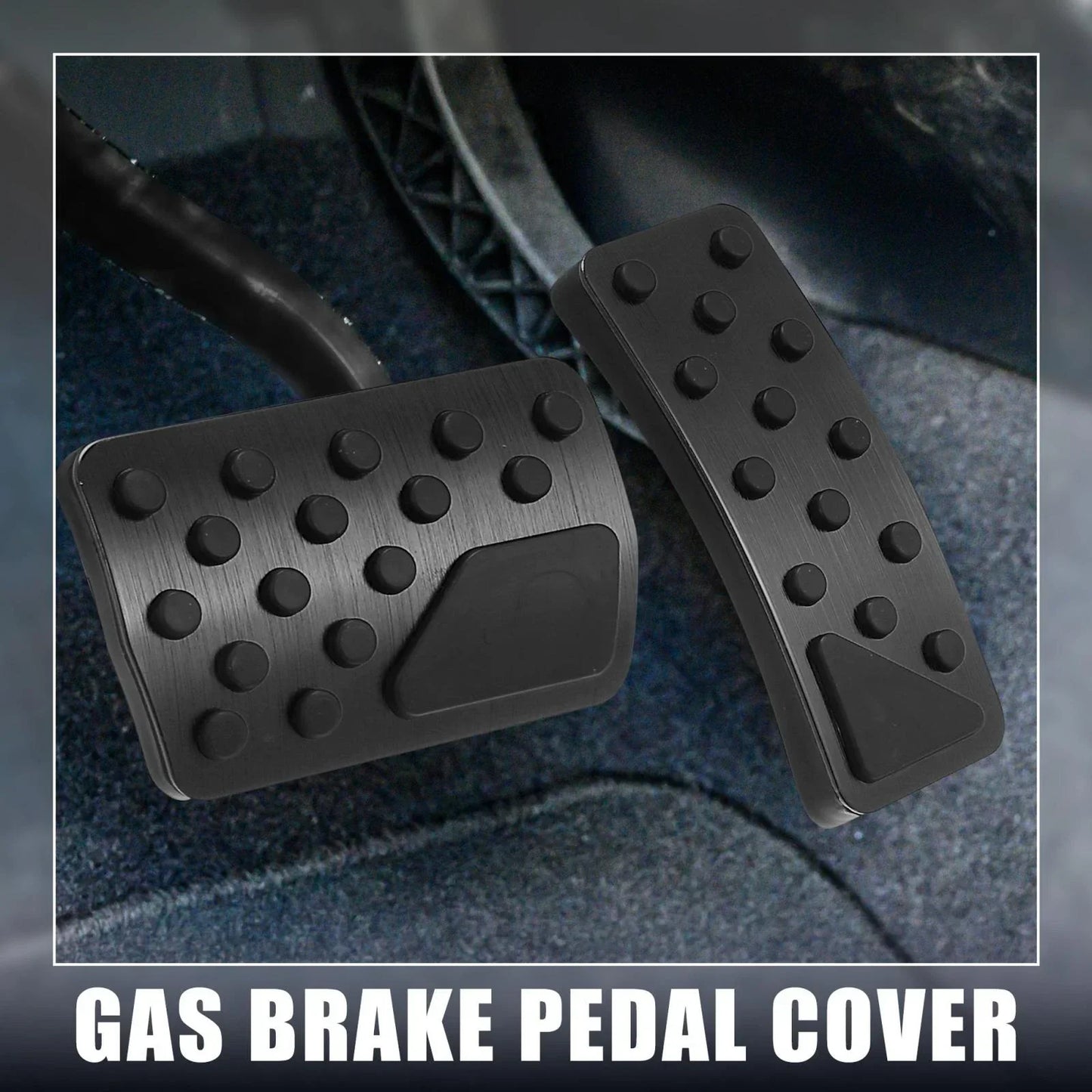 Car Brake Pedal Pad & Gas Accelerator Cover for Jeep (2011-2021) Black
