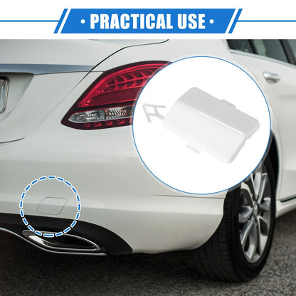 Rear Bumper Tow Hook Eye Hole Cap for Mercedes-Benz R320 (2007-2009) White