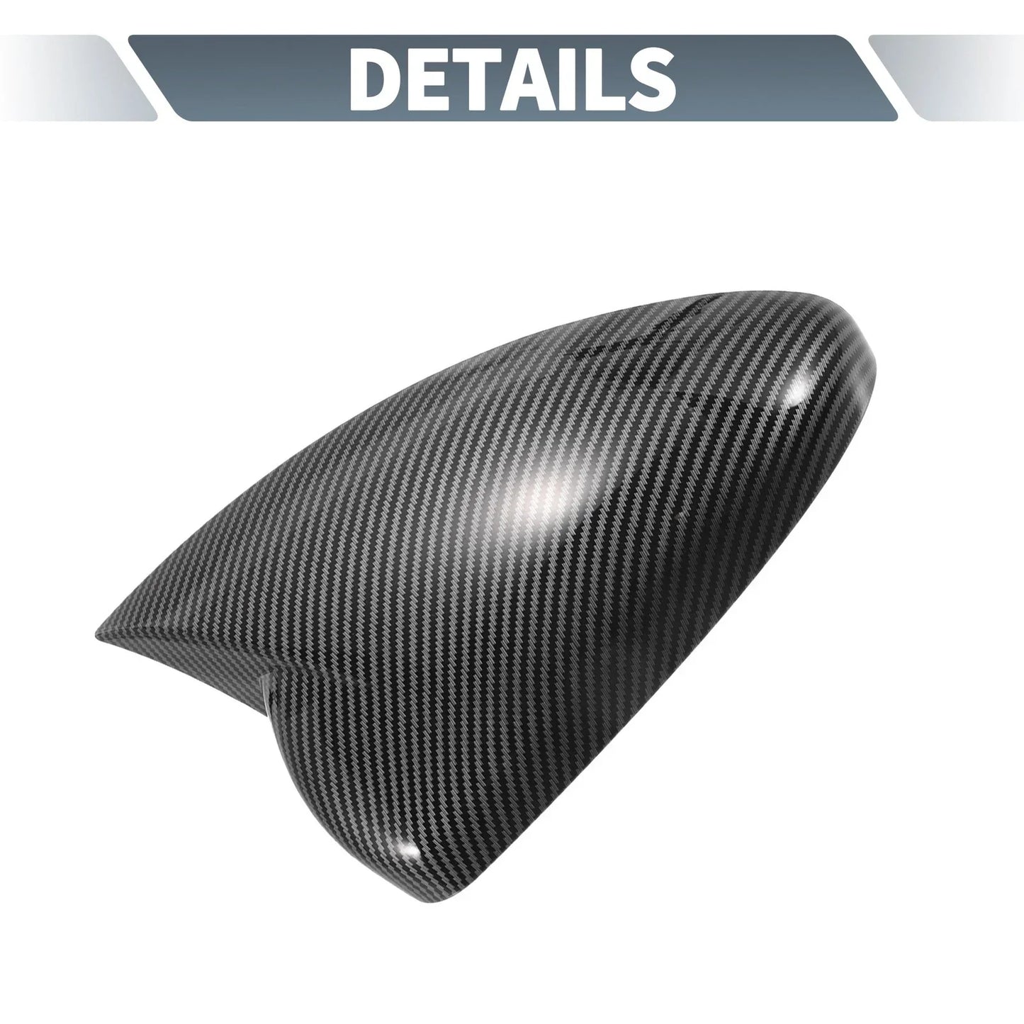 Rearview Mirror Cover Overlay Black Carbon Fiber for Chevrolet Cruze (2011-2016)
