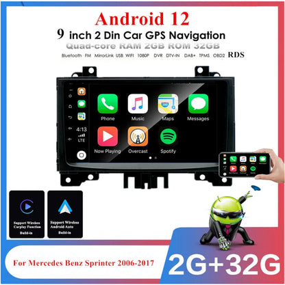 9" Android 12 Stereo Radio GPS Wifi for Mercedes Sprinter (2006-2017)