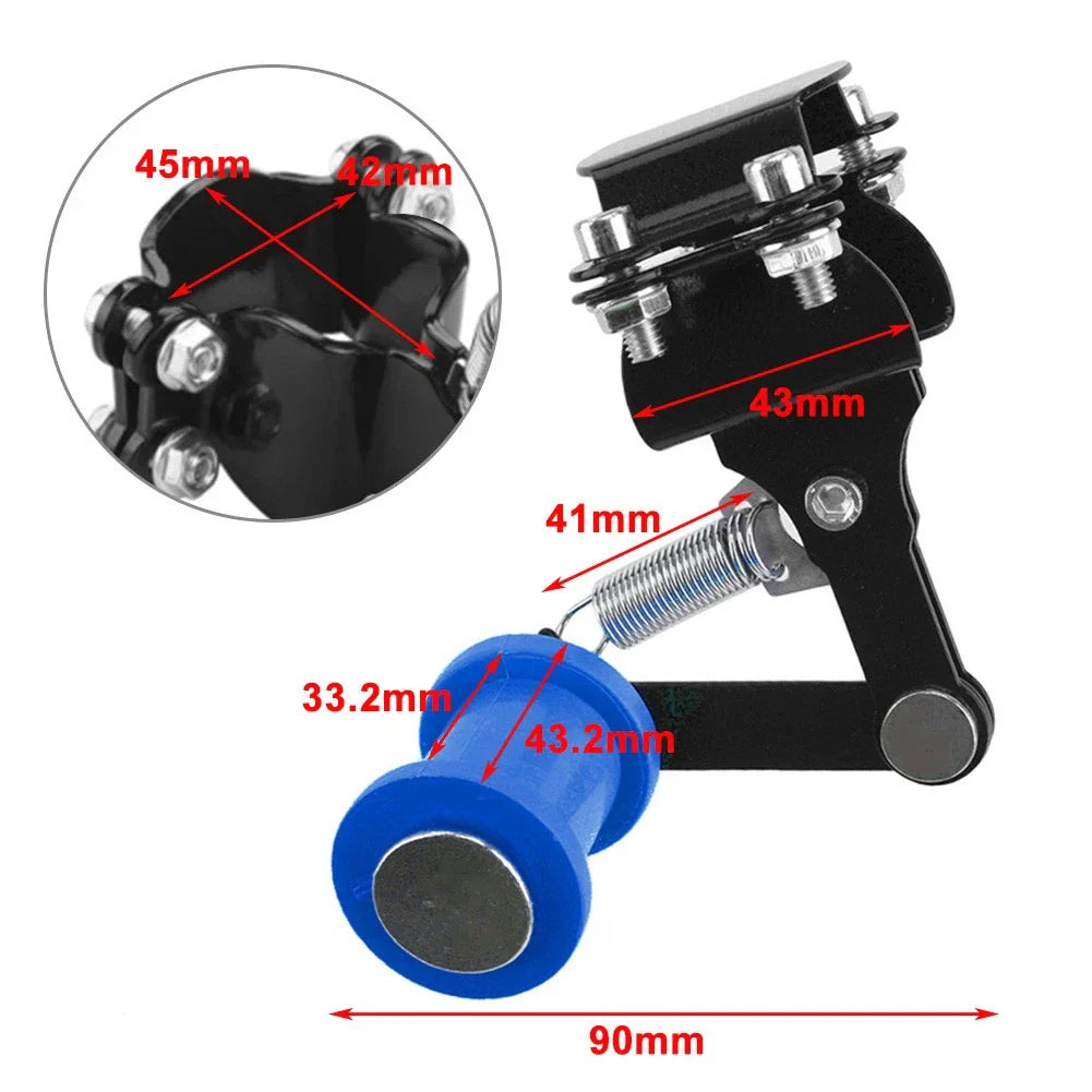 Blue & White Universal Bolt-On Chain Tensioner Roller Adjuster for ATV/Dirt Bike