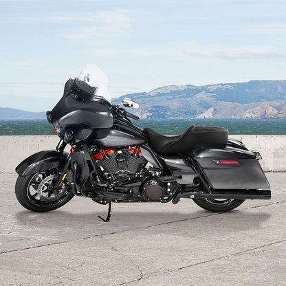 Front Rear Seat Fit for Harley Touring Road Glide (2009-2023) Black
