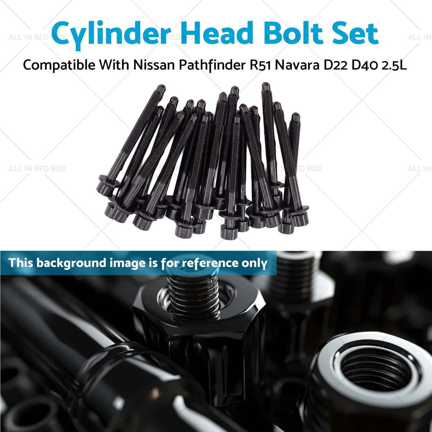 Cylinder Head Bolt Set for Nissan Pathfinder R51, Navara D22 D40 2.5L (2005-2015)