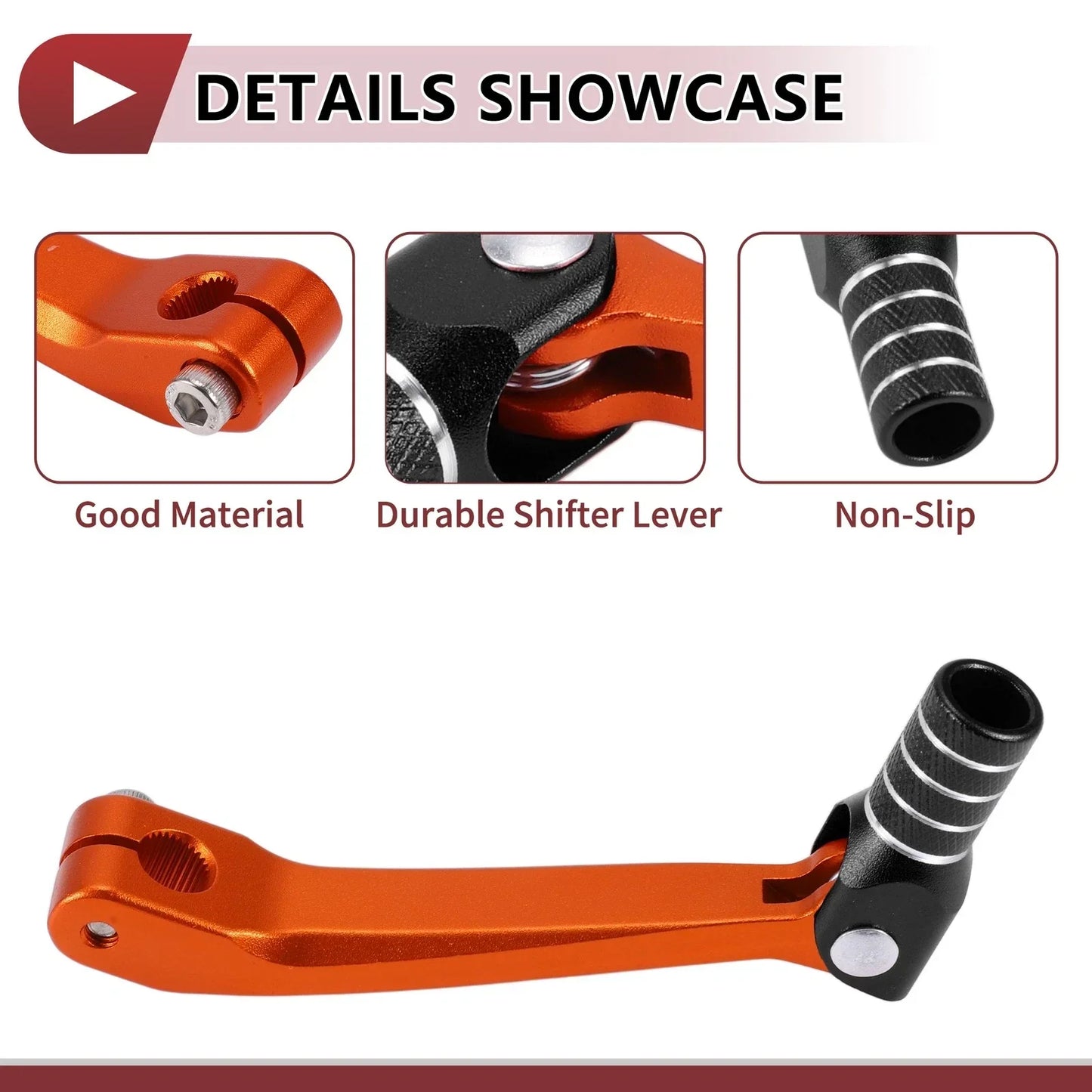 Shifter Lever for Honda CRF150F 2003-2017 - Orange Black Silver Tone