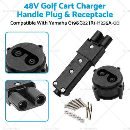 48V Golf Cart Charger Handle Plug & Receptacle for Yamaha G19, G22 (2007-2016)