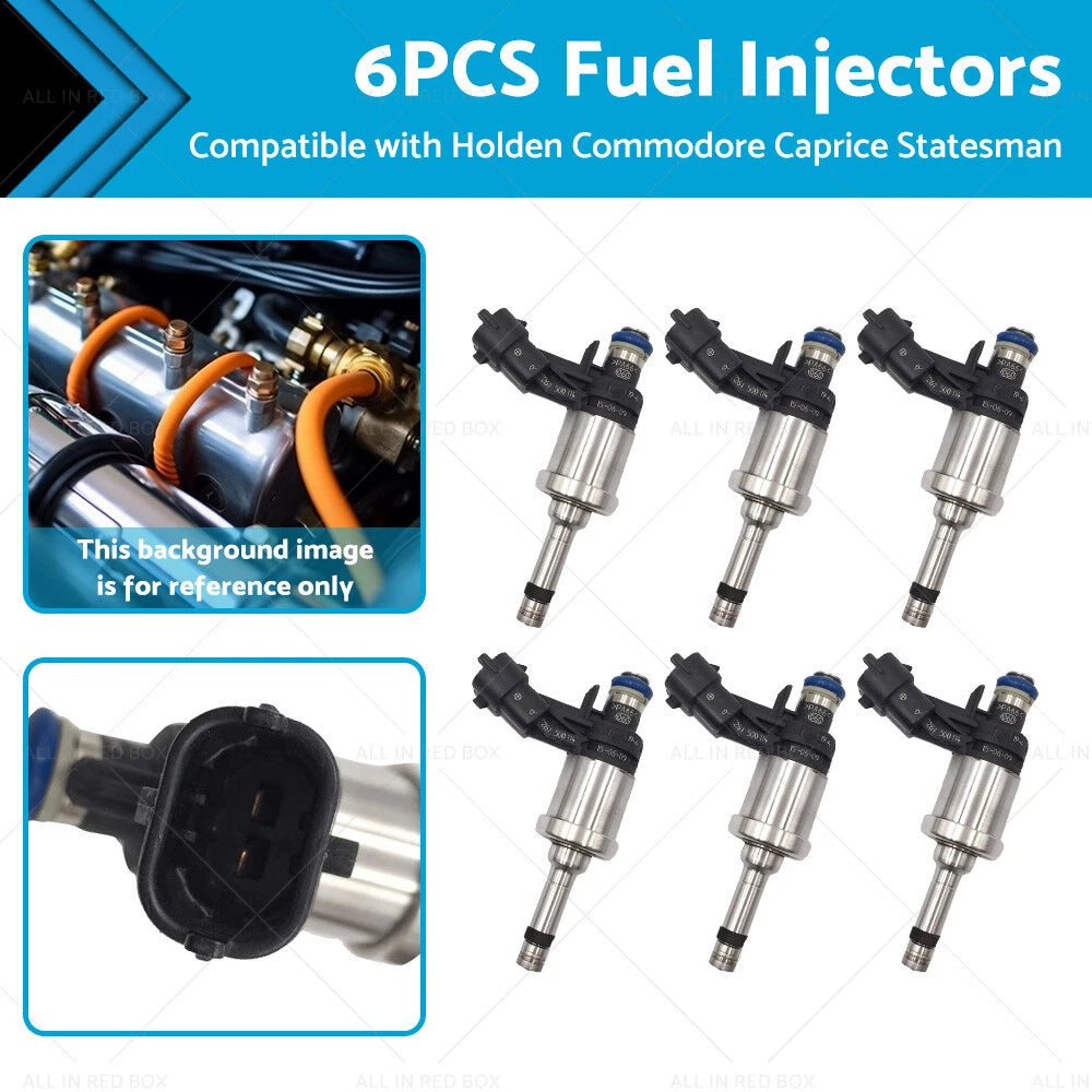 6PCS Fuel Injectors for Holden Commodore VE Caprice WM 3.6L V6 (2006-2013)