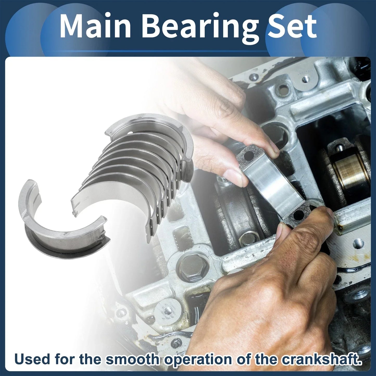 Main Bearing Set for Hyundai H1 2.5D (1997-2004)