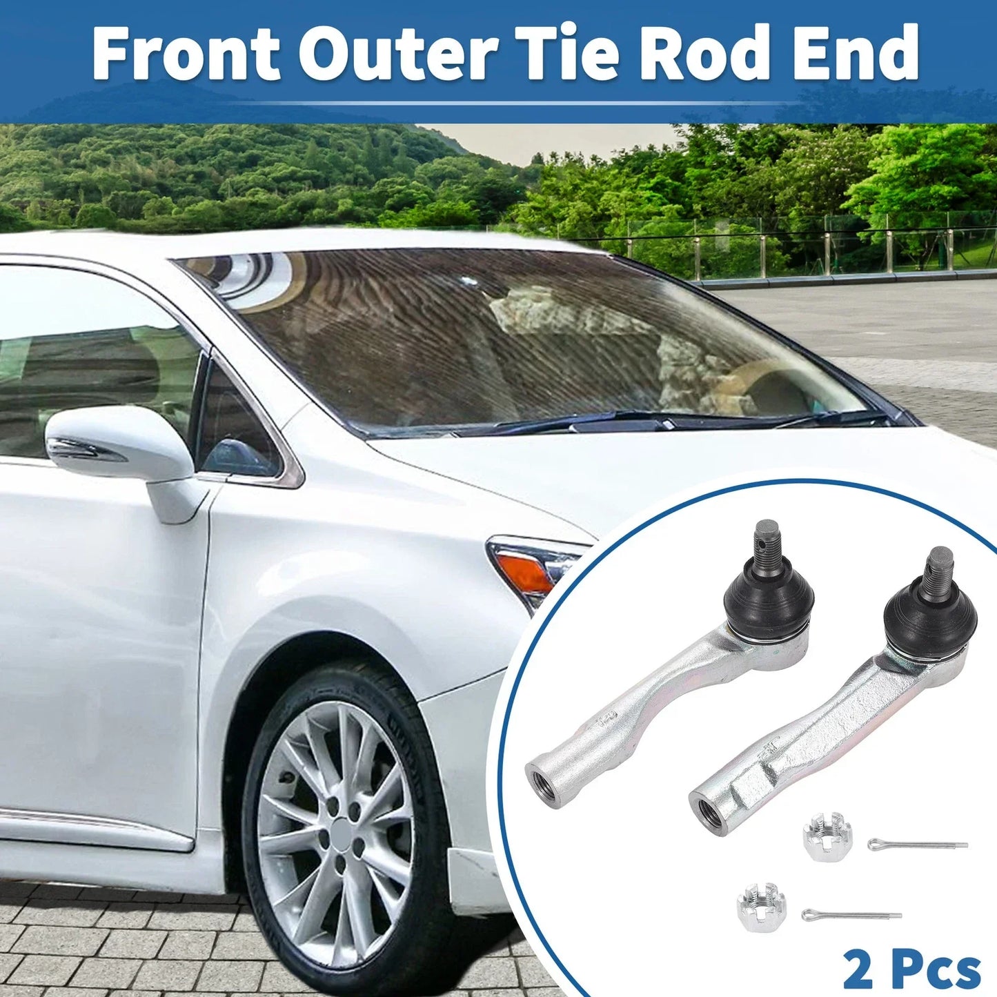 2 x Front Outer Tie Rod Ends for Lexus IS300 (2001-2005)