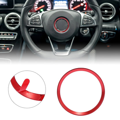 Red Steering Wheel Ring Cover Trim for Mercedes Benz C Class C200L E300L GLA220