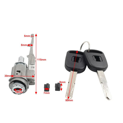 Ignition Switch Cylinder Starter Lock w/ 2 Keys for Honda Accord, Civic, CR-V (2003-2007)