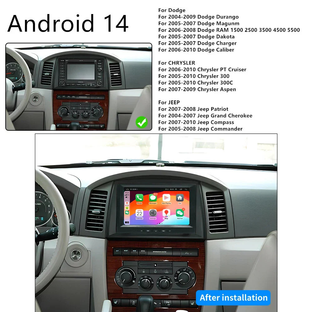 8'' Navigation WIFI Carplay for Dodge Magnum Charger (2005-2007)