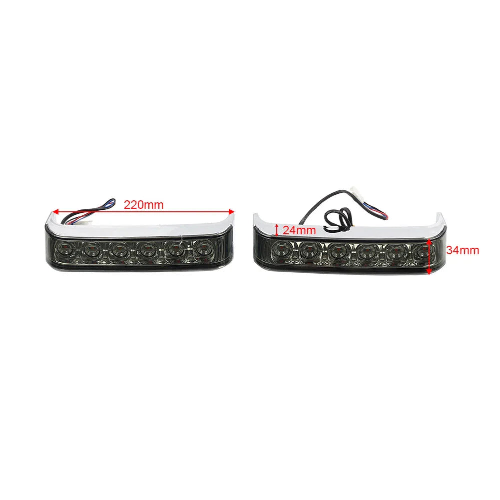 Chrome Saddlebag Run Brake Tail Light for Harley Touring Street Glide (2009-2023)