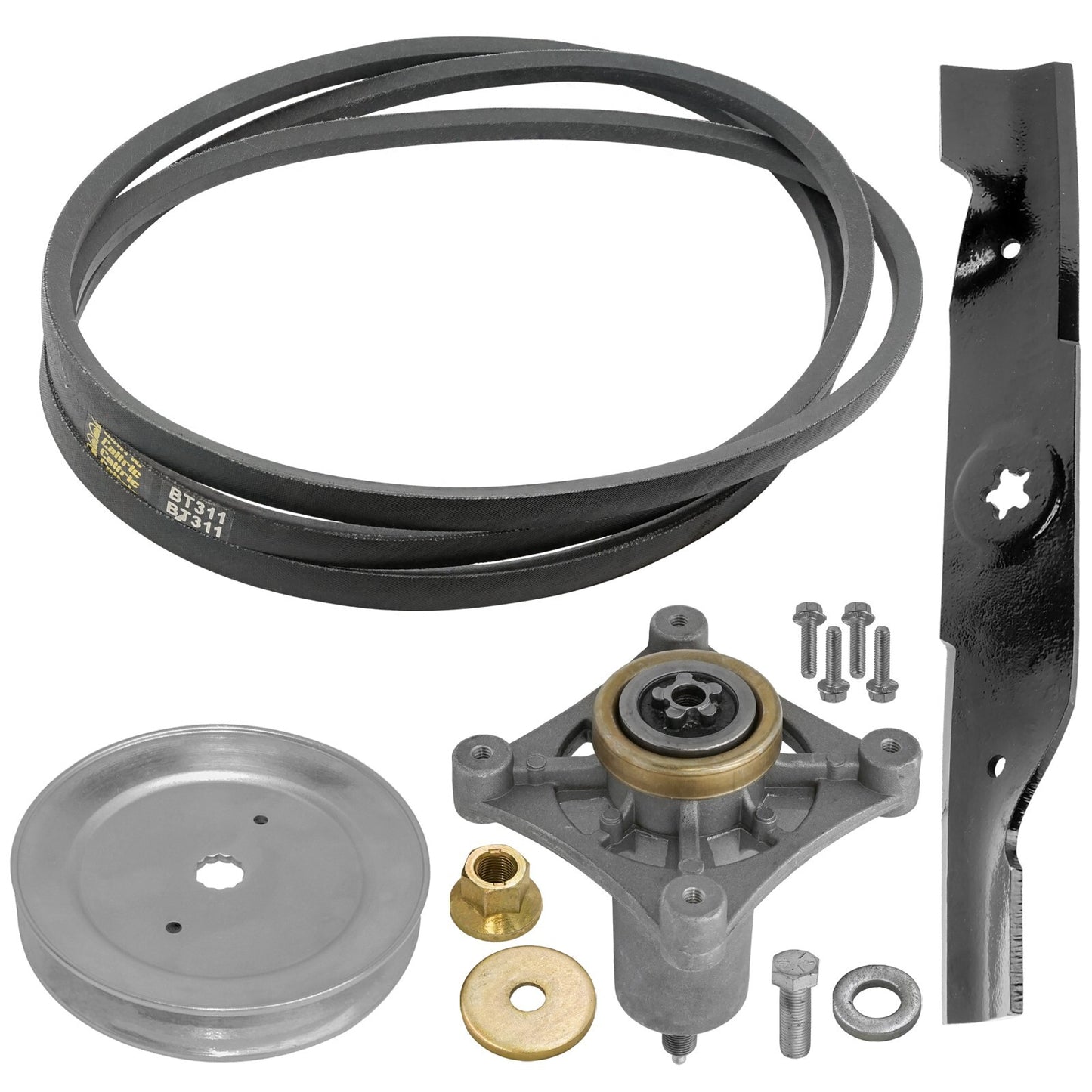 48 Inch Deck Spindle Pulley Blade Belt Replacement for Husqvarna LGTH22V48 (2015–2025)