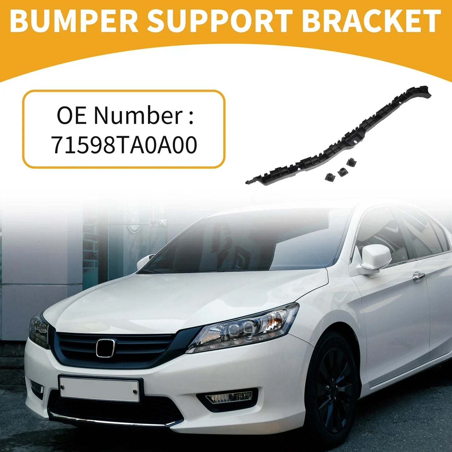 Rear Bumper Support Bracket for Honda Accord 2008-2012 1 x Black ABS