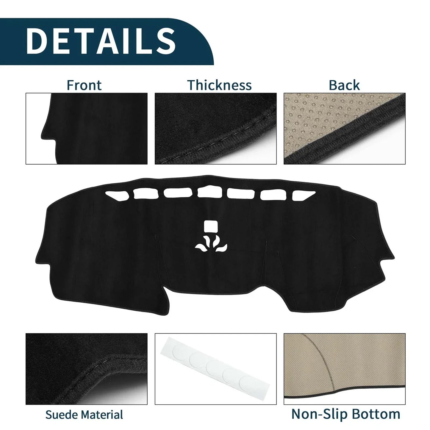 Dashboard Cover Mat for Honda CR-V 2017-2022 Sun Protector Pad Black