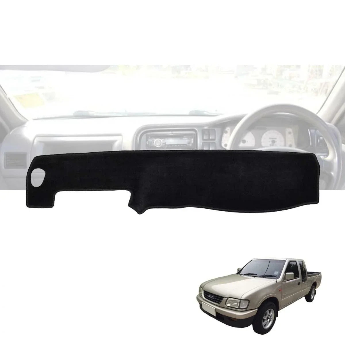 Dash Mat Console Pad Cover Black Fits Isuzu TF TFR Holden Rodeo Pickup 1997-02