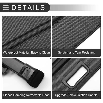 Retractable Cargo Cover for Hyundai Santa Fe 2024-2025 Black Carbon Fiber