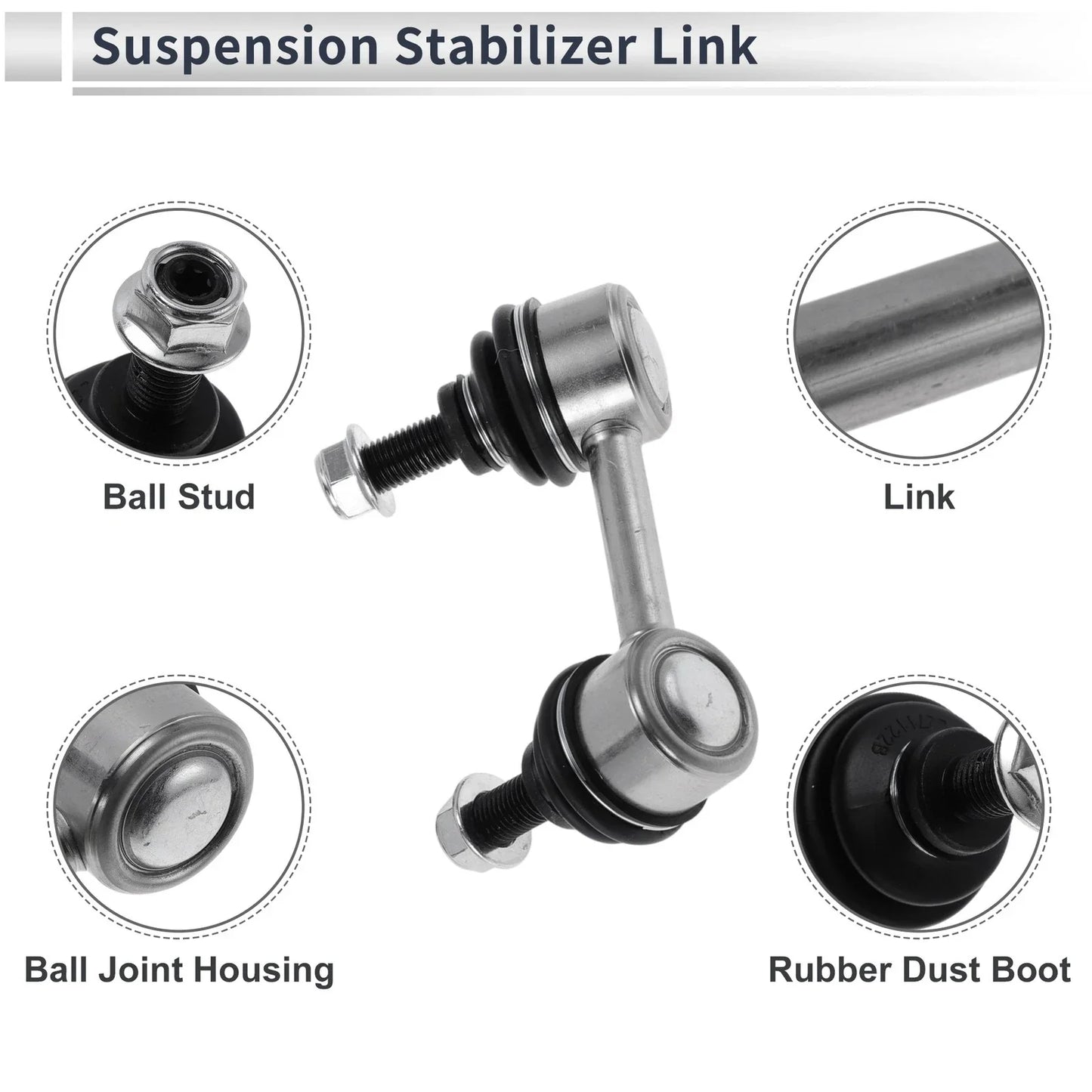 Front Stabilizer Bar Links for Acura CL (2001-2003) - 2 x Bushing Included