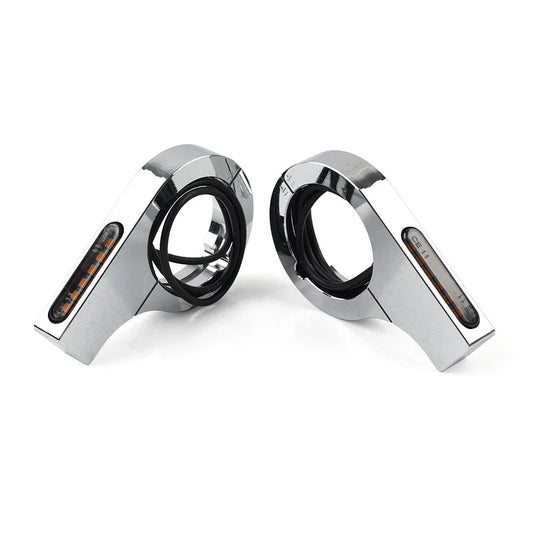 Amber Fork Turn Signal Light Indicator 37MM-41MM for Harley Touring Dyna (2006-2023)