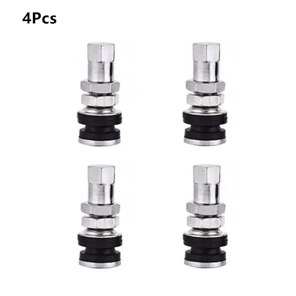 4 Pcs TR161 Metal Tubeless Tire Valve for Car Wheel Rim (No Year Specified)