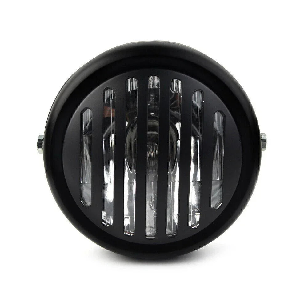 6.5" Round Scalloped Finned Headlight for Harley Sportster