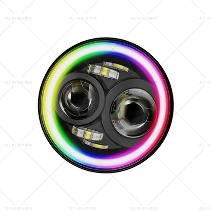 7" RGB Halo LED Headlights Projector Hi/Lo Beam for Jeep GQ