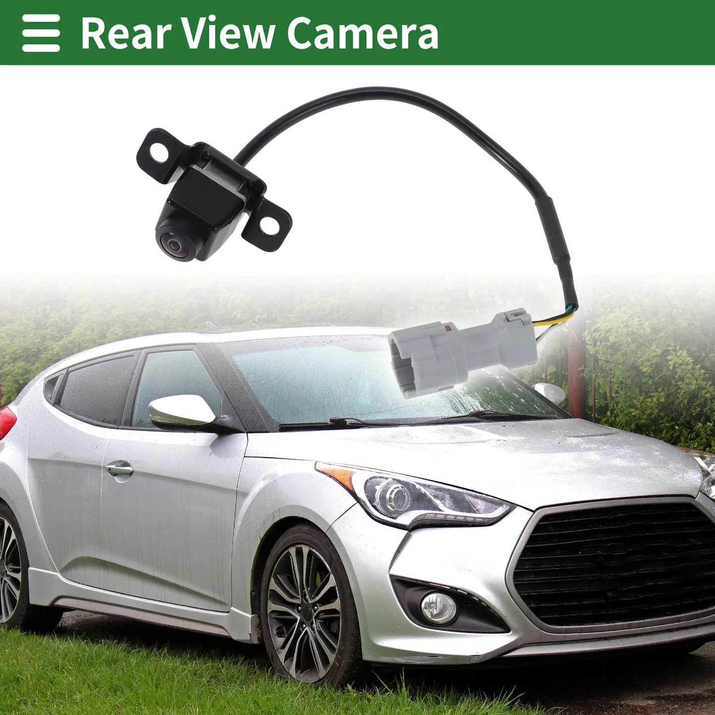 Rear View Camera for Hyundai Veloster 2012-2017 - 120-180 Degree Angle