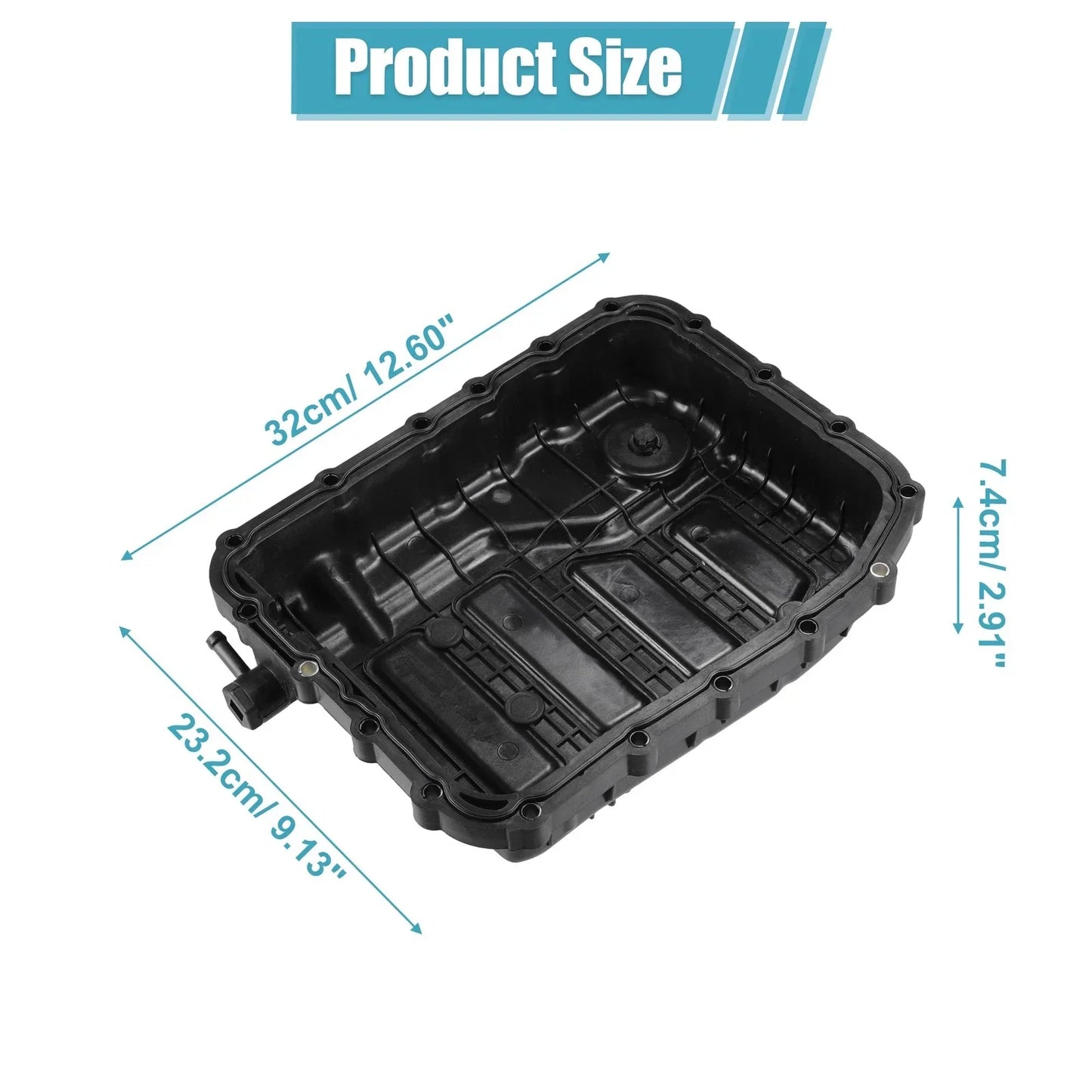 Oil Pan Cover for Hyundai Santa Fe 2013-2018 (2 x Plastic Black)