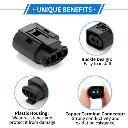 2 x Pin Car Wiring Harness Connector Plug for Mercedes-Benz