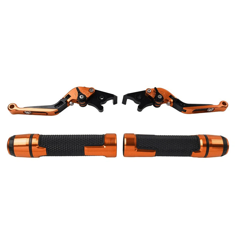 Orange Extendable Brake Clutch Levers Grip Set for Suzuki GSXR1000 (2001-2023)