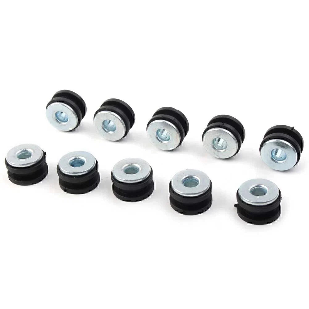 10Pcs Motorcycle Rubber Fairing Grommet Bolts