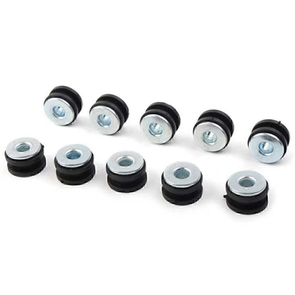 10Pcs Motorcycle Rubber Fairing Grommet Bolts