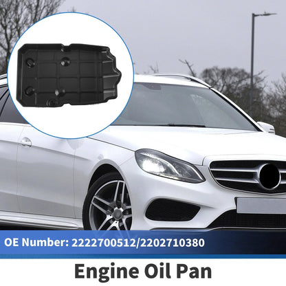 Engine Oil Pan for Mercedes-Benz E350 2000-2017 Aluminum Alloy Black