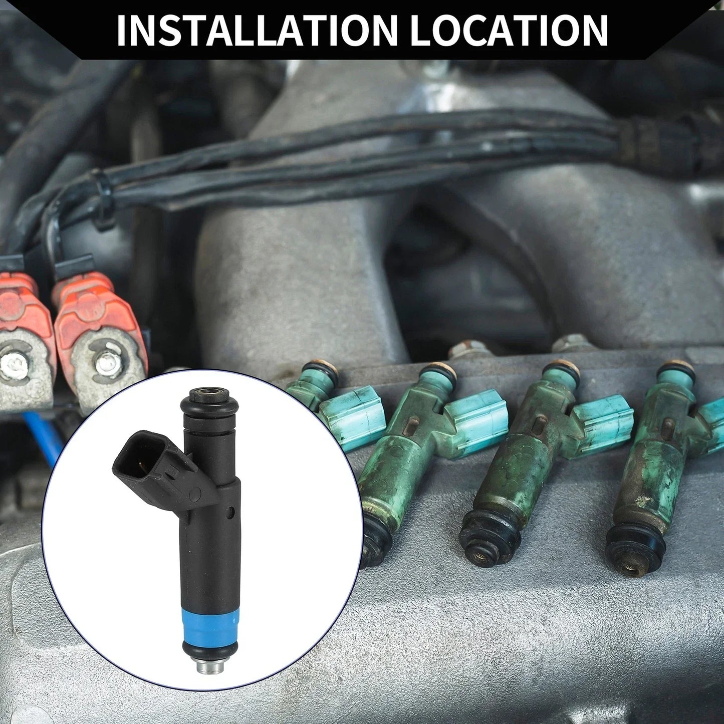 Fuel Injector for Dodge Grand Caravan 3.8L 2001-2004 - 1 x Black